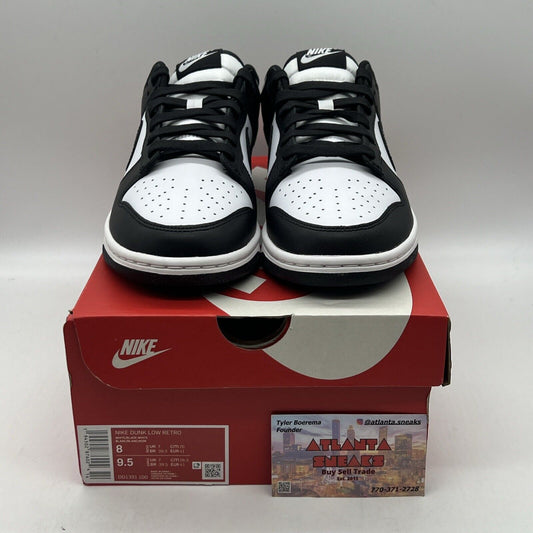 Size 8 - Nike Dunk Low Black White Brand New Og All