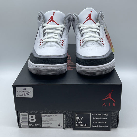 Size 8 - Jordan 3 Retro NRG Tinker 2018 White Suede Leather (AQ3835-160)