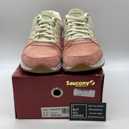 Size 9.5 - Saucony Grid 8000 Shrimp Scampi Pink Brown Suede (S70262-1)