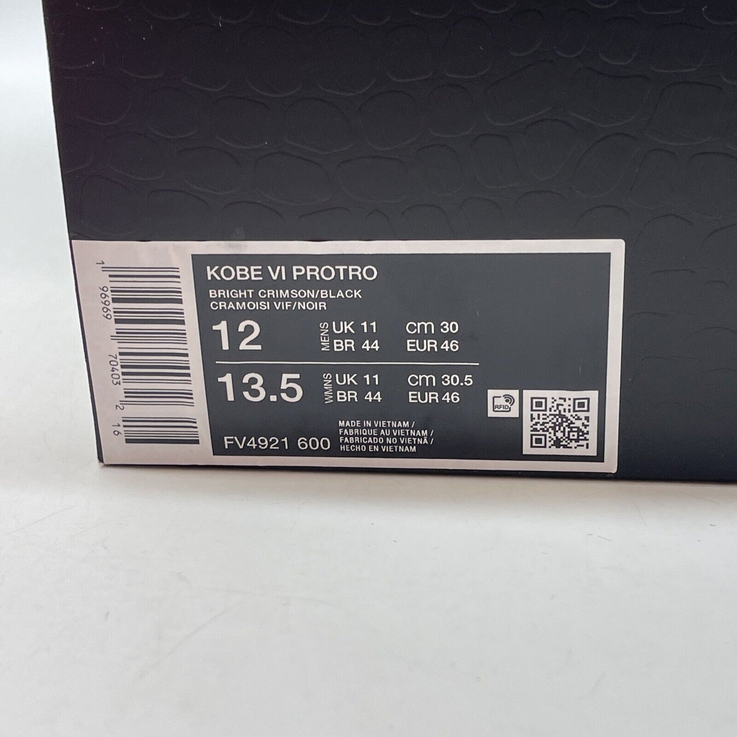 Size 12 - Nike Kobe 6 Protro Low Reverse Grinch Black Red Leather (FV4921-600)