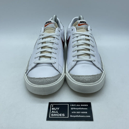 Size 8 - Nike Blazer '77 Vintage Low Team Red Burgundy White Leather -DA6364-102