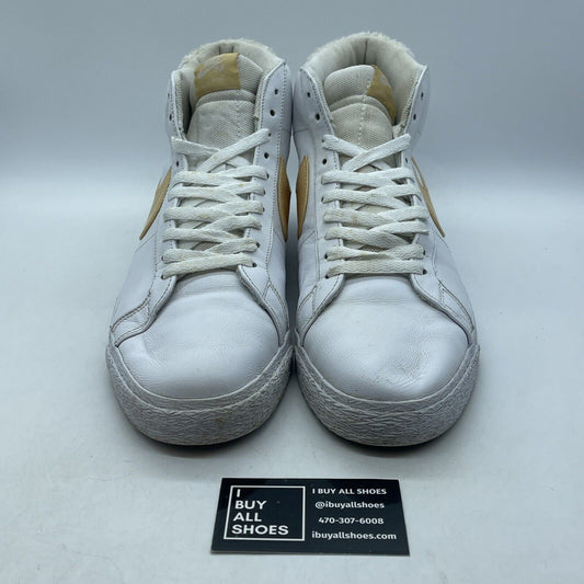 Size 13 - Nike Blazer SB Mid Core Gold Yellow White Leather (CJ6983-102)