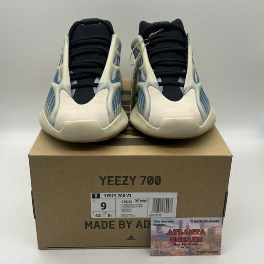 Size 9 - adidas Yeezy 700 V3 Kyanite Brand New Og All DS Sneakers Blue Cream