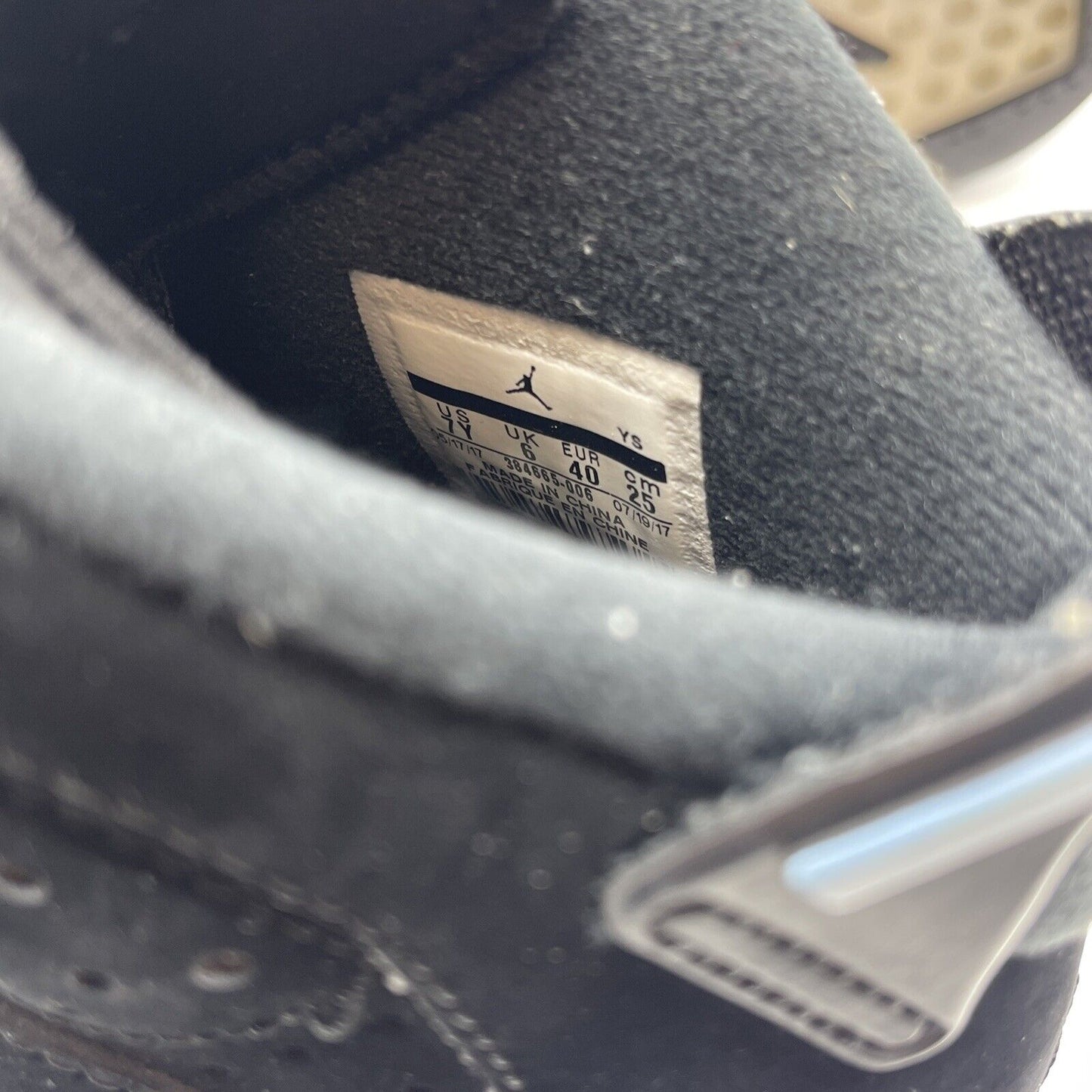 Size 7Y - Air Jordan 6 UNC Black Suede Blue Leather (384665-006)