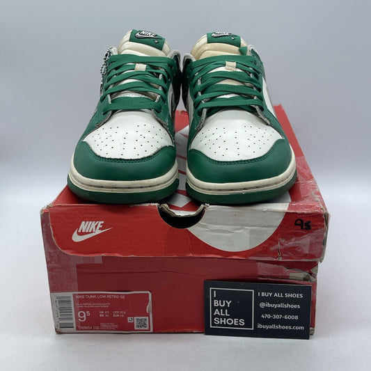 Size 9.5 - Nike Dunk Low SE Lottery Pack Malachite Green White Black (DR9654-100
