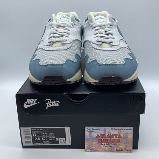 Size 11 - Nike Air Max 1 Patta Waves Noise Aqua Blue Grey Suede (DH1348-004)