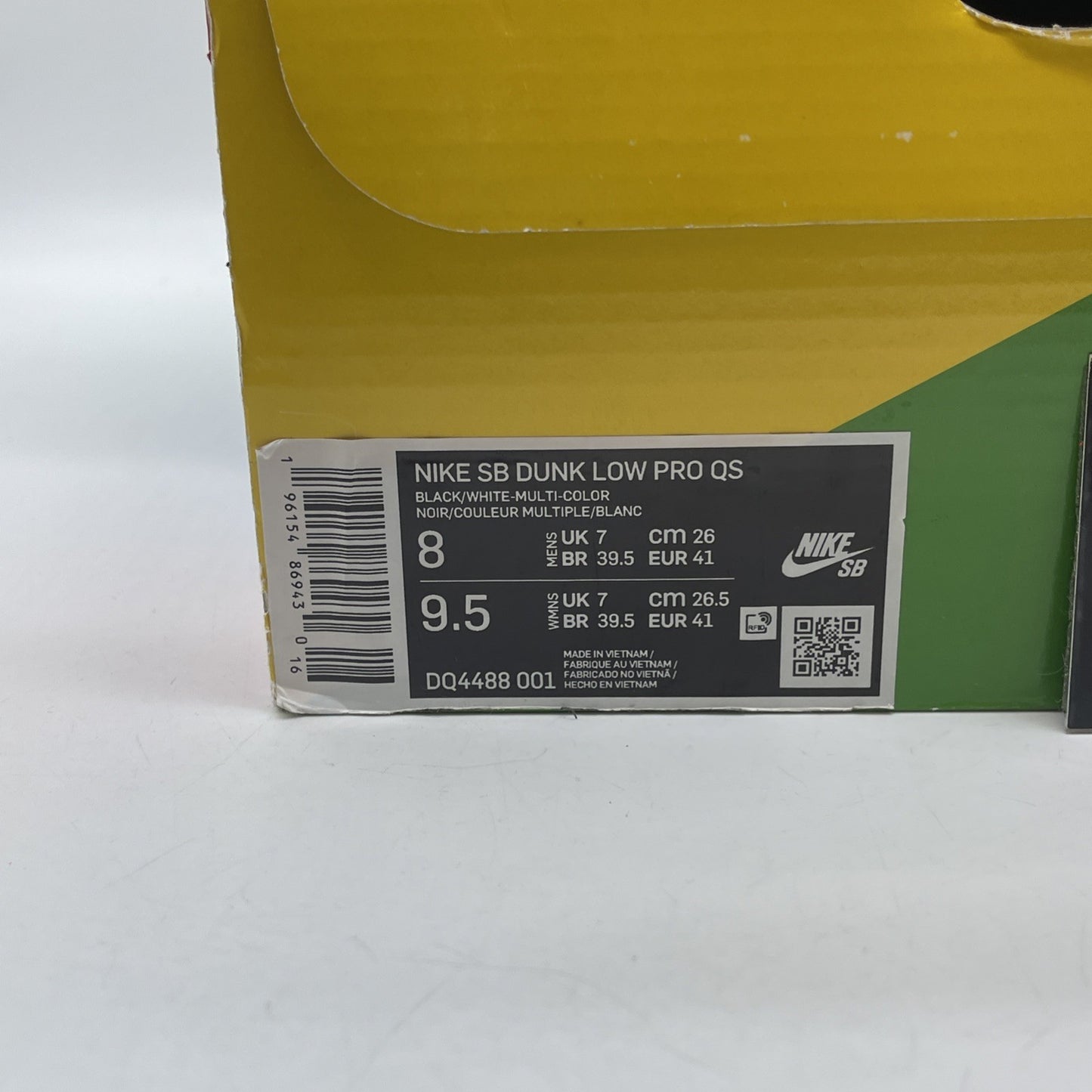 Size 8 - Nike SB Dunk Low Pro QS Neckface Black Multicolor White (FQ4488-001)