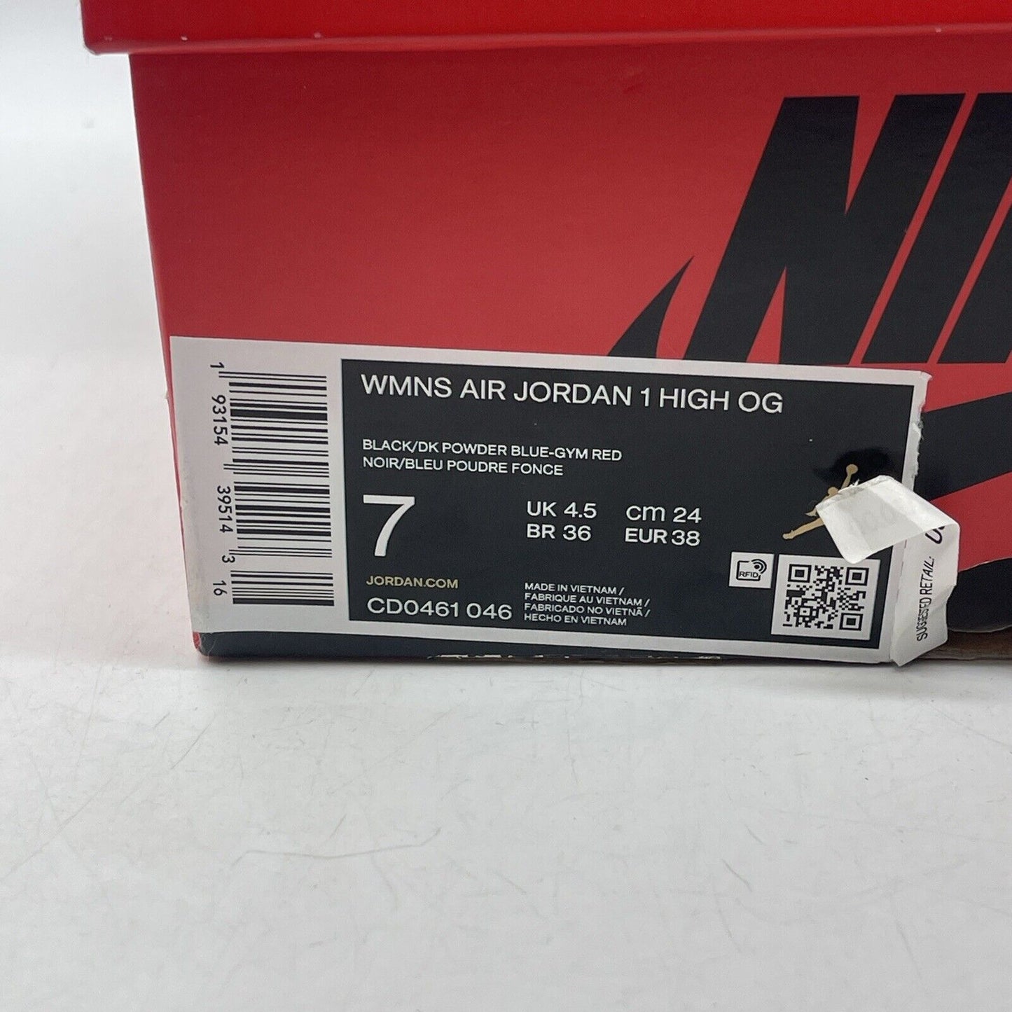 Size 7 - Jordan 1 High OG UNC To Chicago Black Red Blue Leather (CD0461-046)
