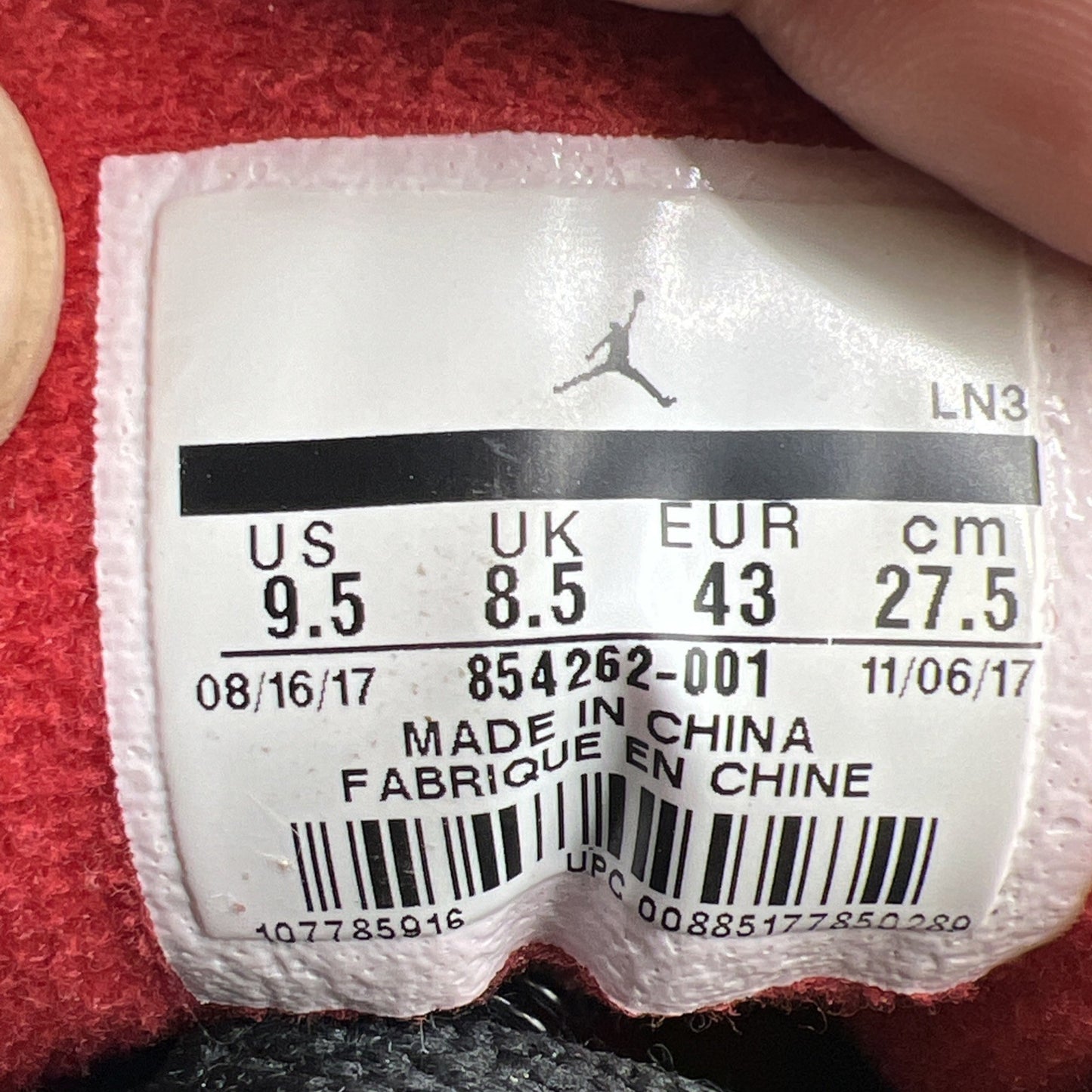 Size 9.5 - Air Jordan 3 Retro OG Mid Black Cement (854262-001)