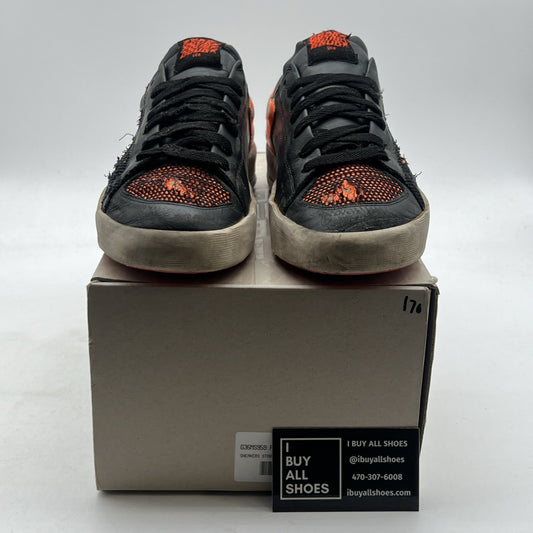 Size 42 - Golden Goose Men Stardan Under Net Star Black/Orange (G36MS959.F4)