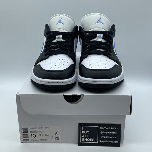 Size 10 - Nike Air Jordan 1 Low Black University Blue White (DC0774-041)