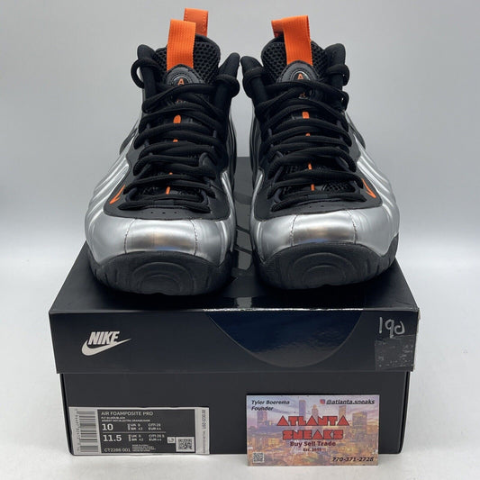 Size 10 - Nike Air Foamposite Pro Halloween Silver Black Orange (CT2286-001)