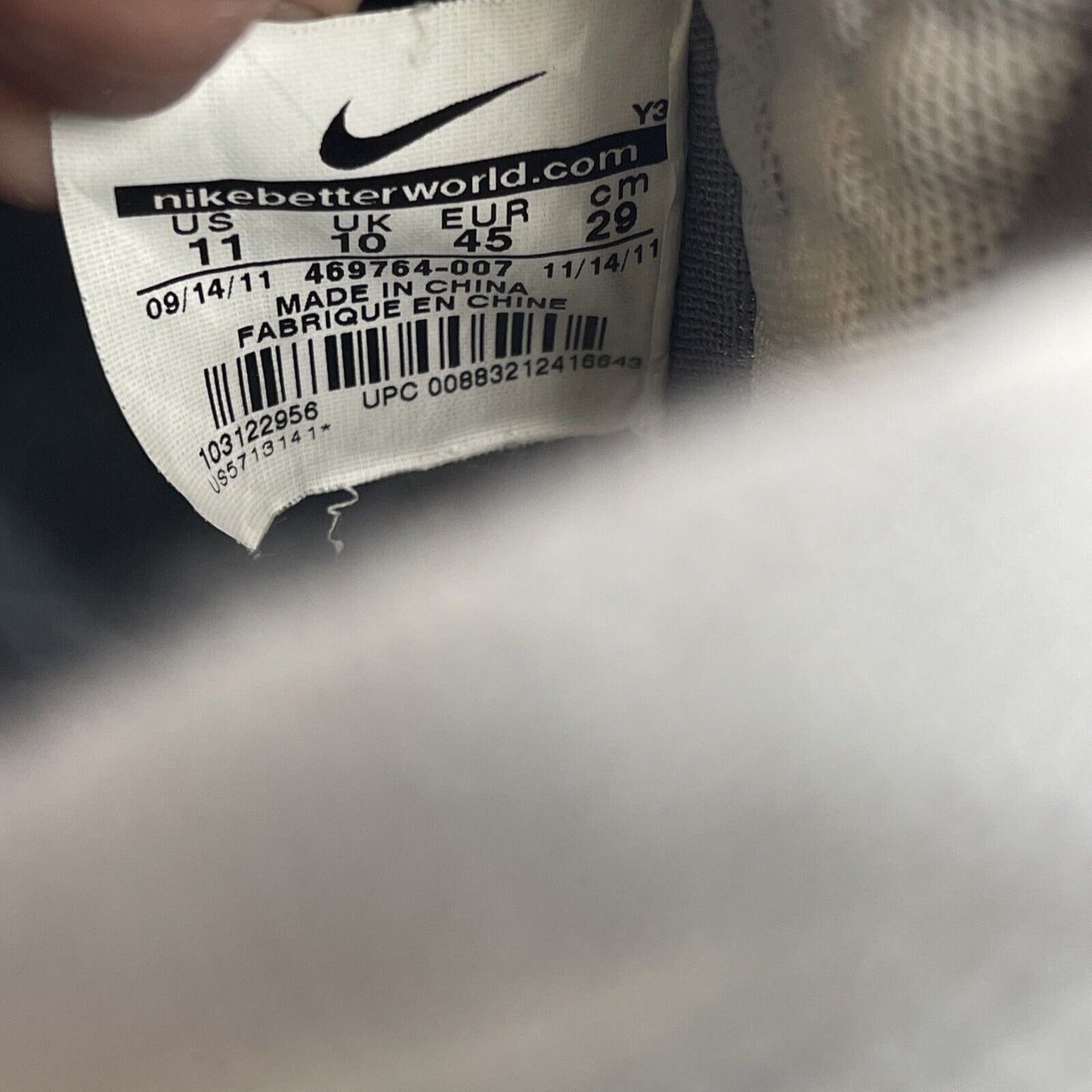 Size 11 - Nike LeBron 9 Cool Grey White Silver Suede Leather (469764-007)