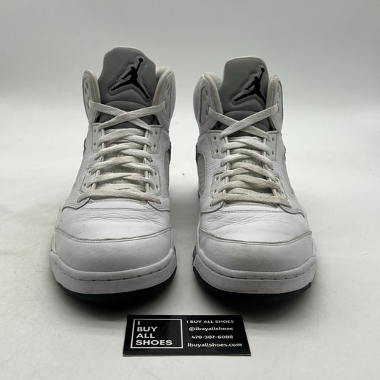 Size 11.5 - Air Jordan 5 Retro 2015 White Metallic (136027-130)