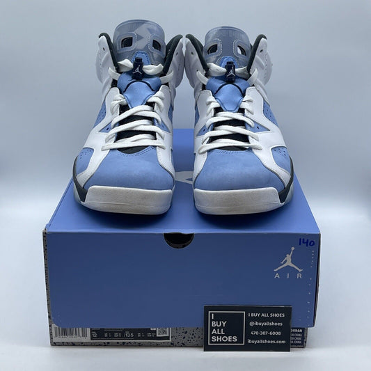 Size 12 - Jordan 6 Retro Mid UNC Home Blue White Suede Leather (CT8529-410)