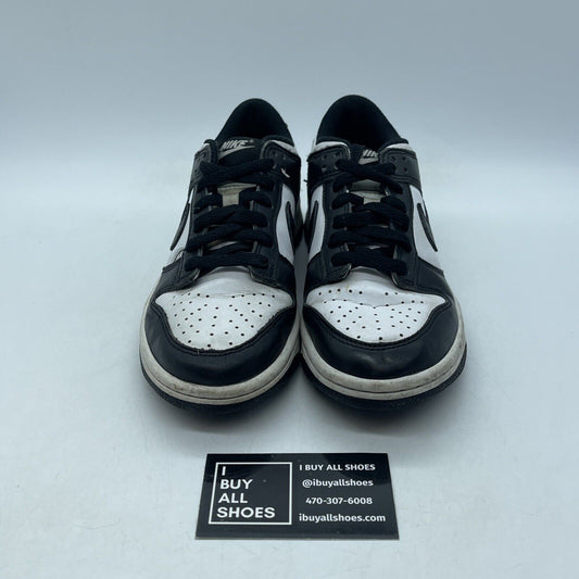 Size 4Y - Dunk Low GS Black white Leather Suede (CW1590-100)