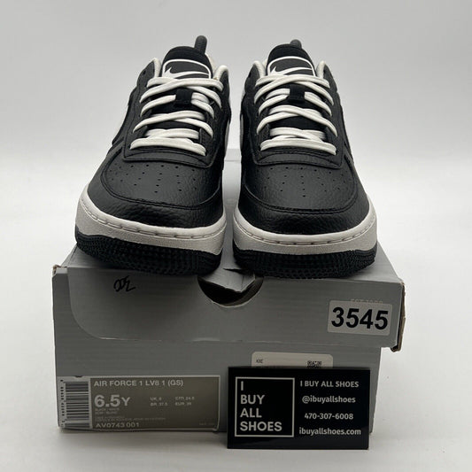 Size 6.5Y - Nike Air Force Low White/Black - (AV0743-001)
