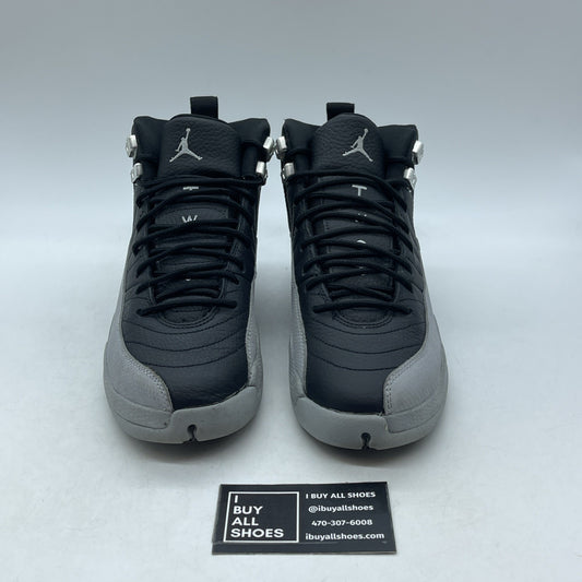 Size 6.5Y - Nike Air Jordan 12 Retro GS Black Wolf Grey White (153265-010)