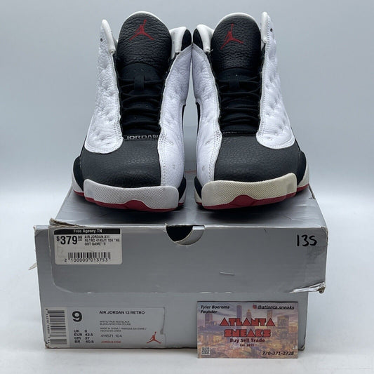 Size 9 - Jordan 13 Retro He Got Game 2018 White Red Black Suede (414571-104)
