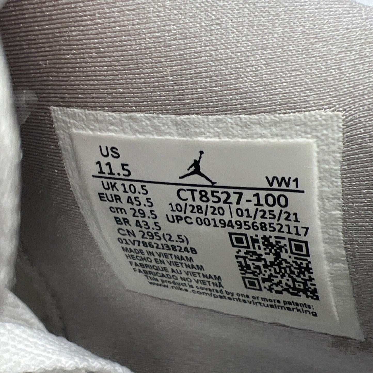 Size 11.5 - Jordan 4 Retro Mid White Oreo Grey (CT8527-100)