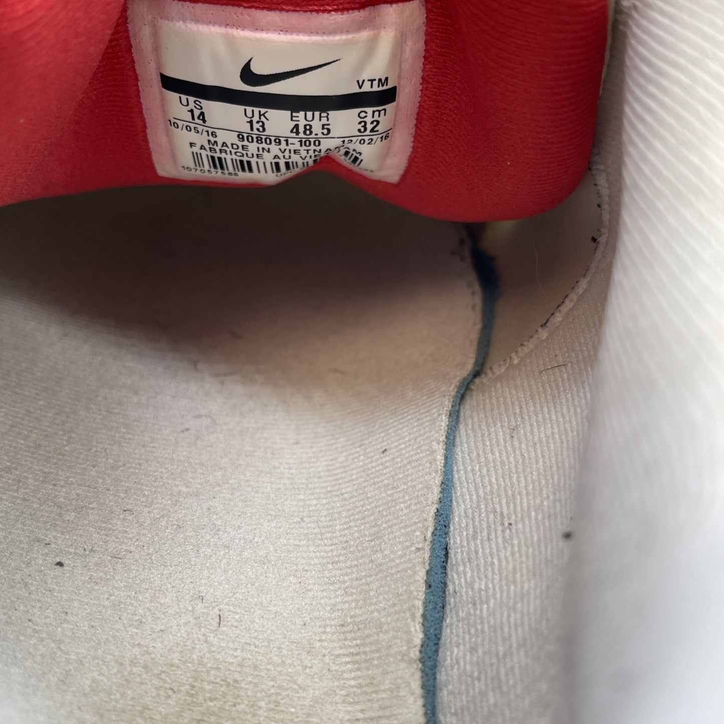 Size 14 - Nike Air Max 1 Ultra 2.0 Air Max Day Grey Red Suede (908091-100)