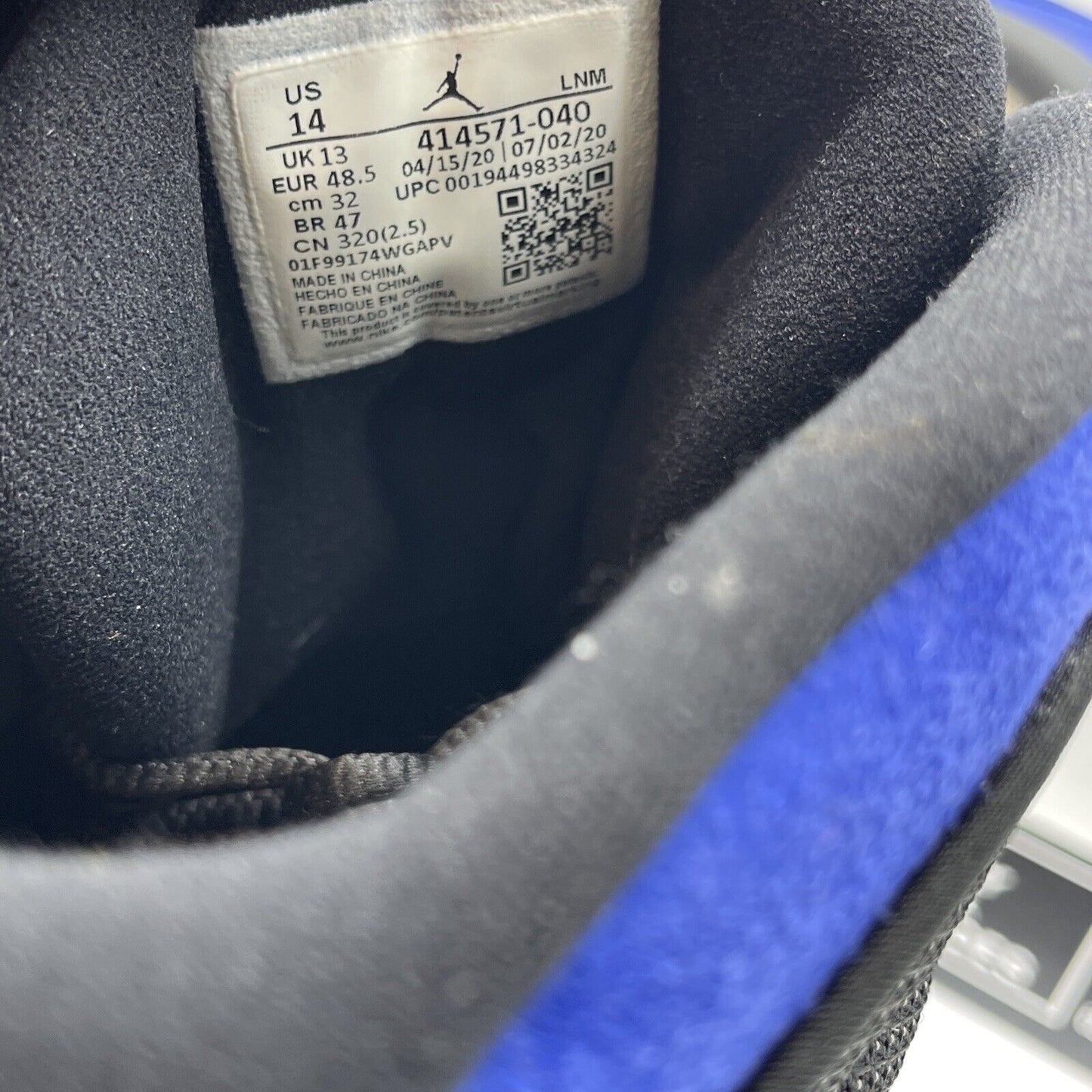 Size 14 - Jordan 13 Retro Hyper Royal Blue Black Suede Leather (414571-040)