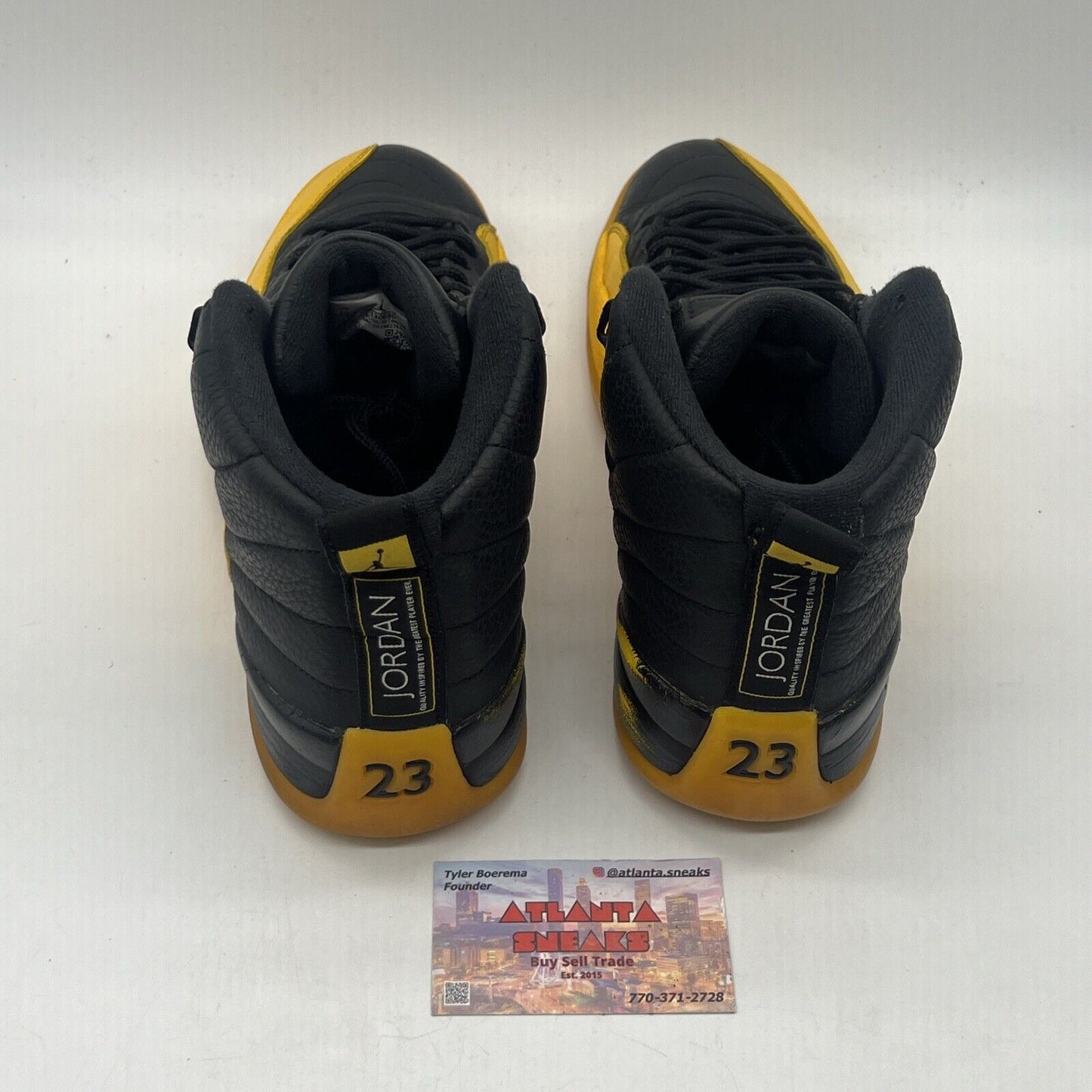 Size 10 - Jordan 12 Retro University Gold 2020 Black Yellow Used Leather