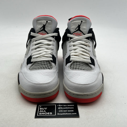 Size 10 - Air Jordan 4 Retro Pale Citron, Bright Crimson 2019 (308497-116)