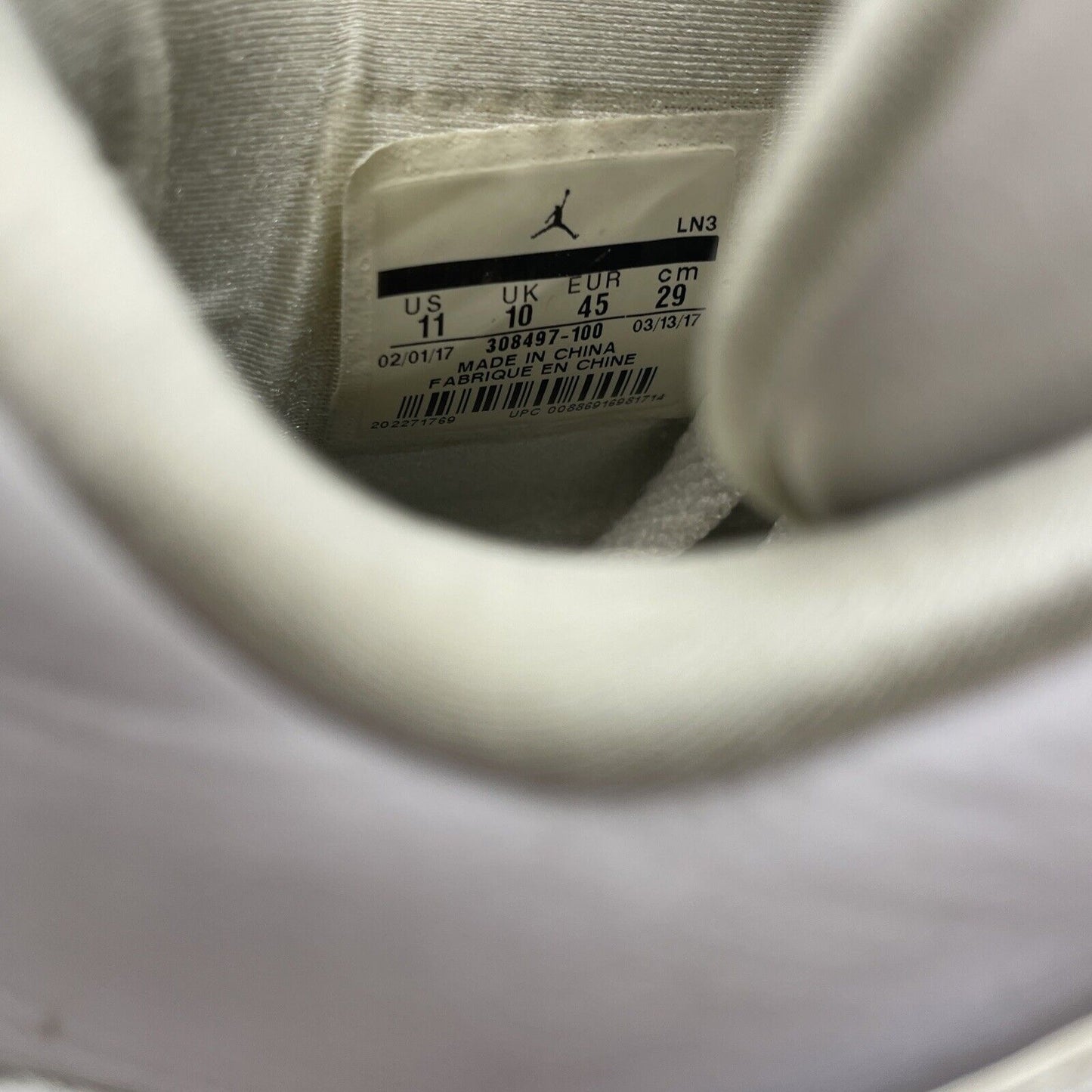 Size 11 - Jordan 4 Retro Mid Pure Money Silver White Leather (308497-100)