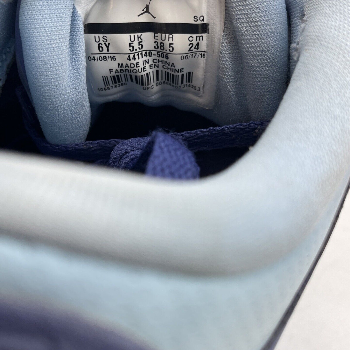 Size 6Y - Nike Air Jordan 3 Retro Purple Dust Blue Grey Suede (441140-506)