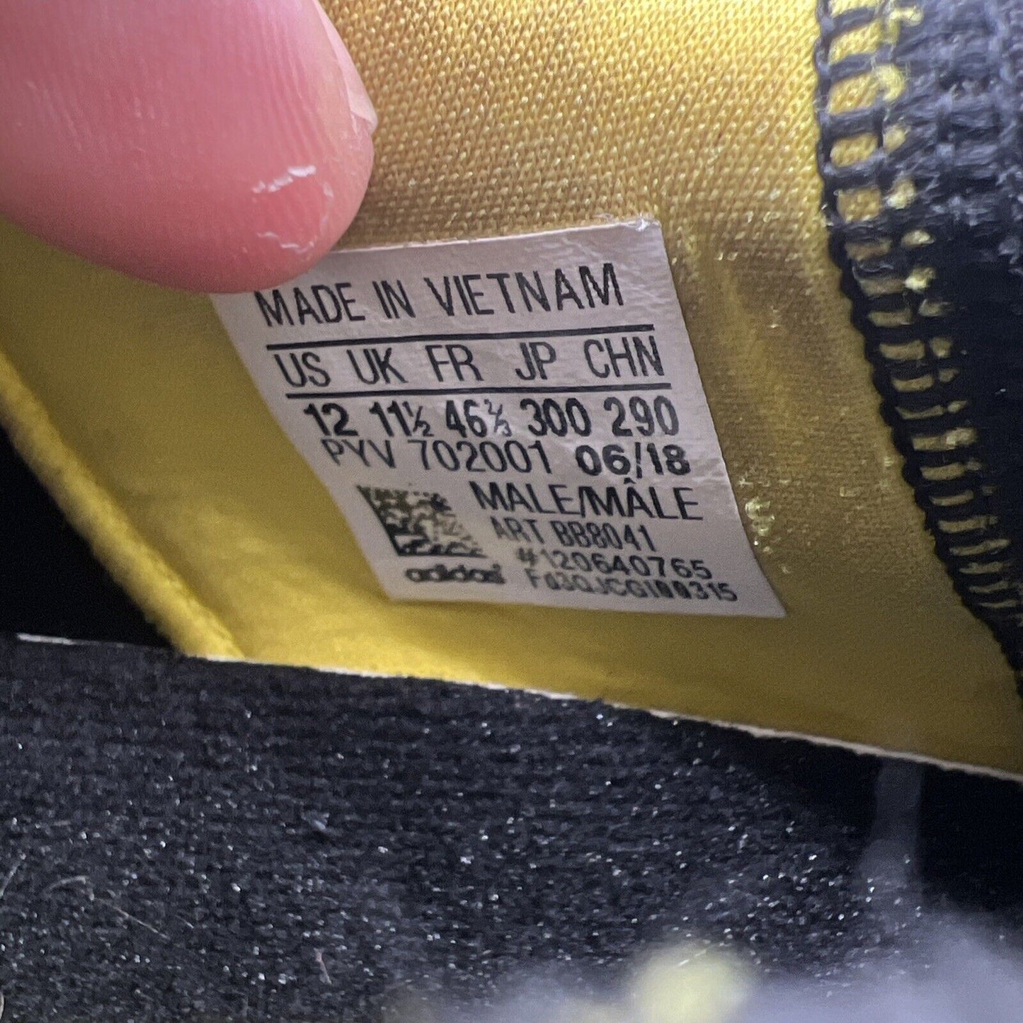 Size 12 - adidas Pharrell x Solar Hu Glide Black Yellow Blue (BB8041)