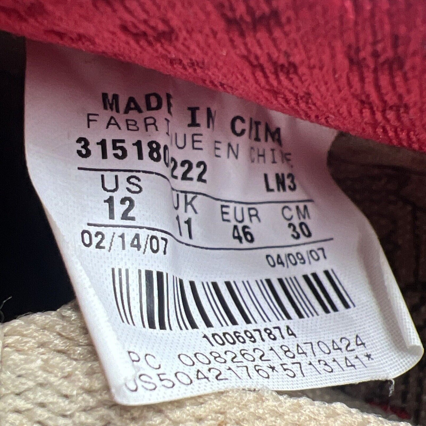 Size 12 - Nike Air Force 1 Premium China Tan Red Black (315180-222)