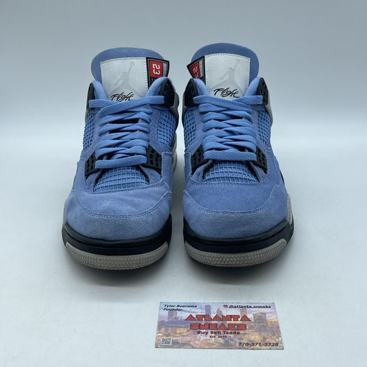 Size 9.5 - Jordan 4 Retro Mid University Blue Suede Grey Black (CT8537-400)
