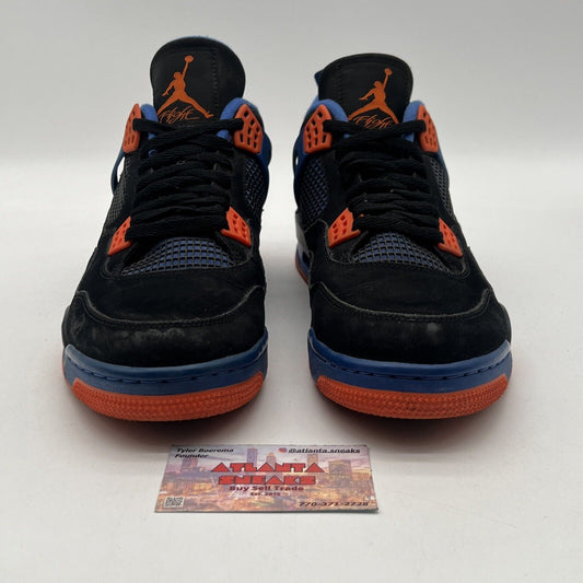 Size 11 - Air Jordan 4 Retro Cavs Black Orange Blue Suede (308497-027)