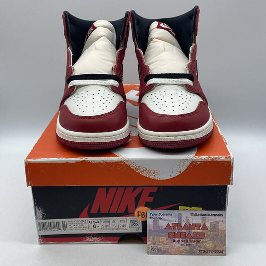 Size 6 (GS) - Jordan 1 Retro OG High Chicago Lost & Found White Red (FD1437-612)