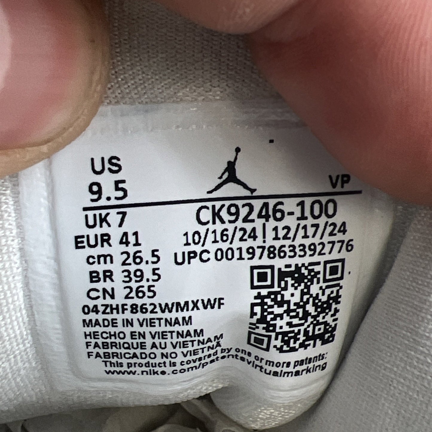 Size 9.5 -Air Jordan 3 Retro Womens Sneakers Basketball Sail Silver (CK9246-100)