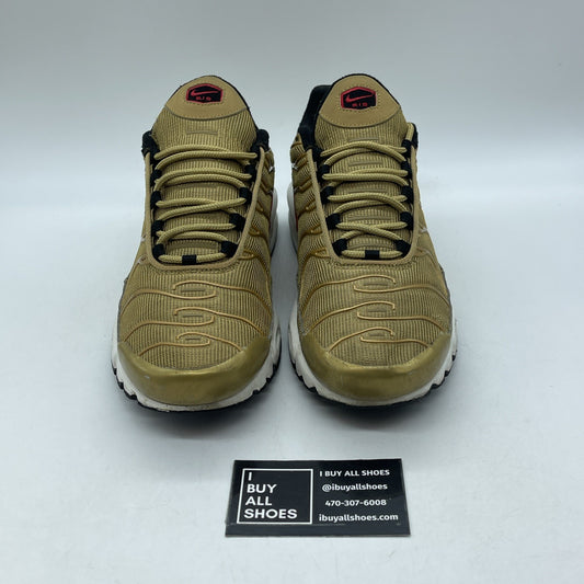 Size 9 - Nike Air Max Plus QS Metallic Gold Red Suede Leather (903827-700)