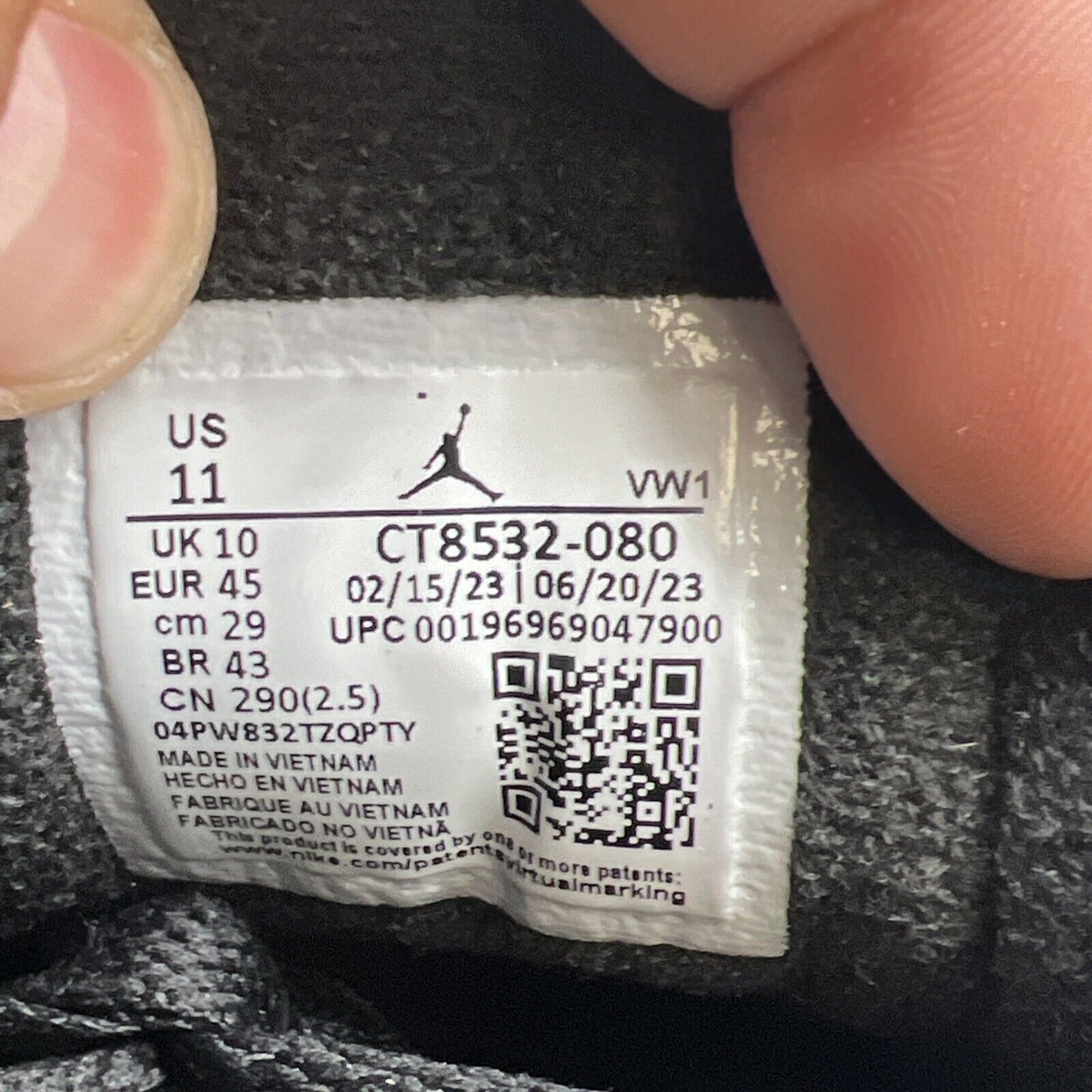 Size 11 - Air Jordan 3 Retro 2023 Mid Fear (CT8532-080)