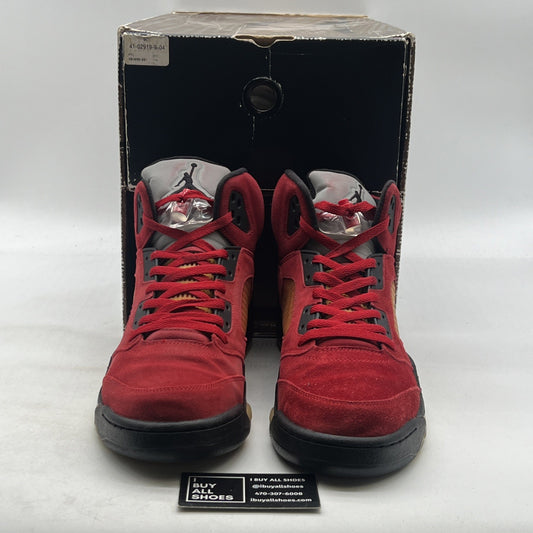 Size 13 - Air Jordan 5 Retro Raging Bull Red Suede (136027-601)