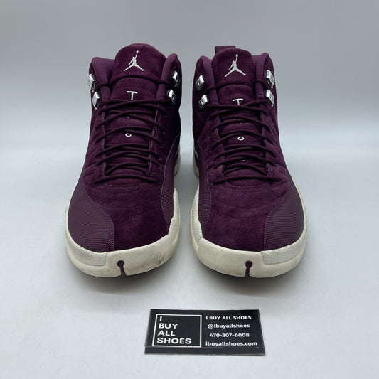 Size 12 - Air Jordan 12 Retro Bordeaux GB White Leather Suede (130690-617)