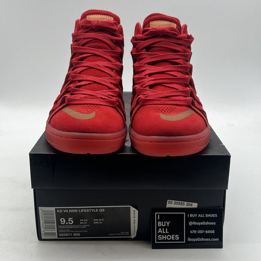 Size 9.5 - Nike KD 7 Nsw Lifestyle Qs Challenge Red (653871-600)
