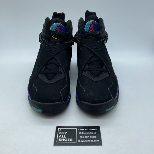 Size 9 - Air Jordan 8 Retro 2007 Aqua Black Blue Purple Suede (305381-041)