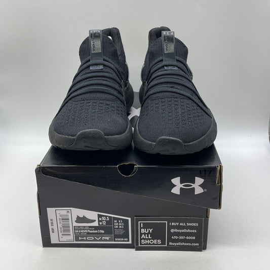 Size 12W - Under Armour HOVR Phantom 3 Slip Triple Black Suede (3026239-001)