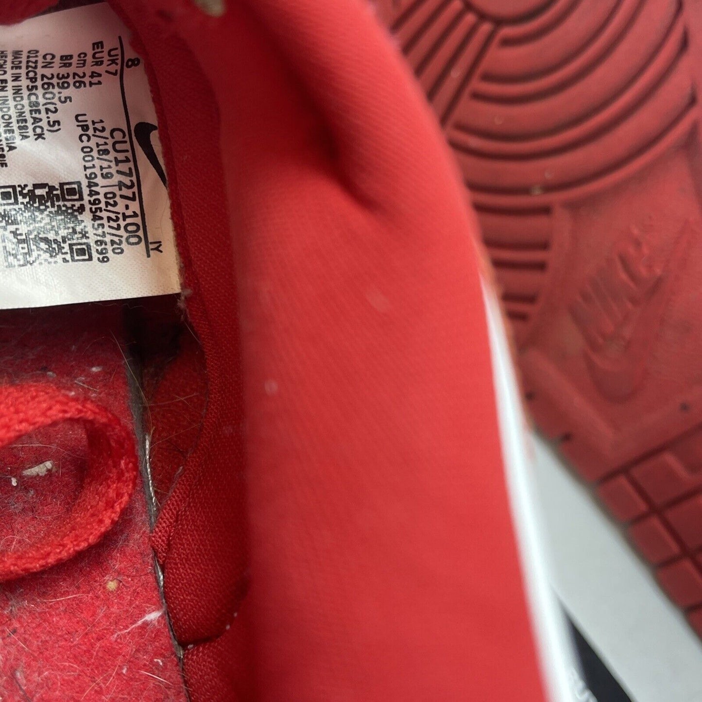 Size 8 - Nike Dunk Retro SP Low St. John's Red White Leather Suede (CU1727-100)