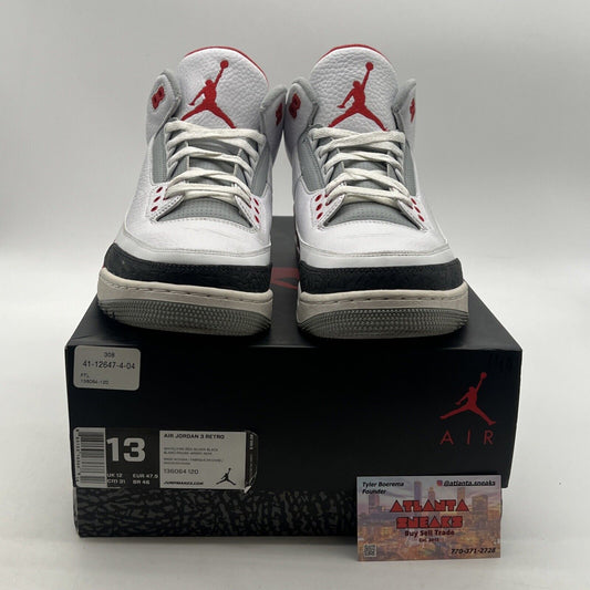 Size 13 - Air Jordan 3 Retro 2013 Fire Red (136064-120)