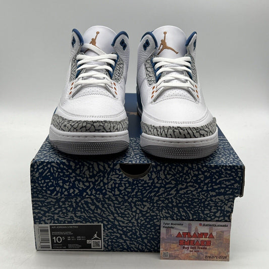 Size 10.5 - Jordan 3 Retro Mid Washington Wizards White Blue (CT8532-148)