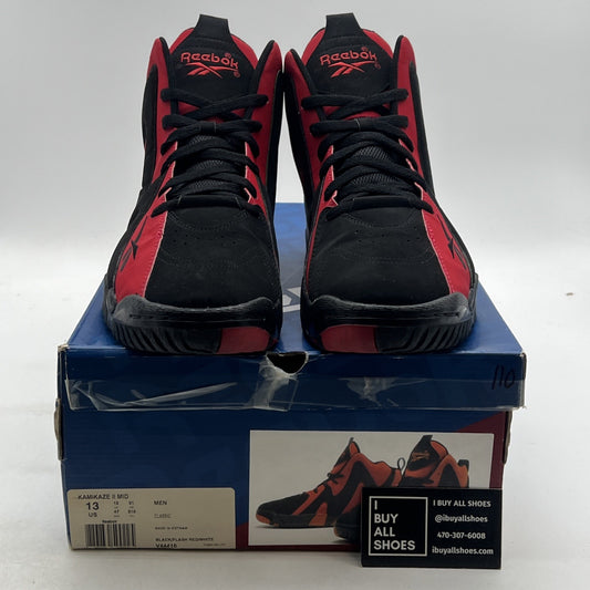 Size 13 - Reebok Kamikaze 2 Mid Blackflash Red (V44410)