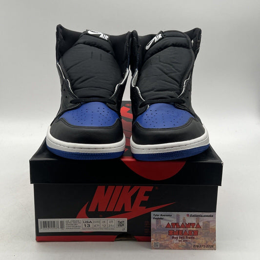 Size 13 - Jordan 1 Retro OG High Royal Toe White Black Leather (555088-041)