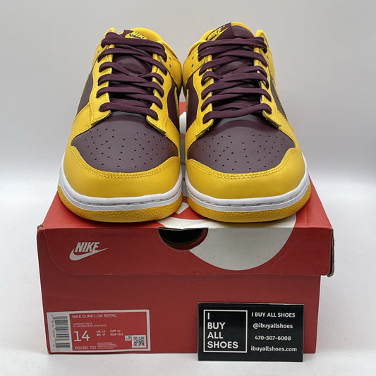 Size 14 - Nike Dunk Low Retro Arizona State Sun Devils Yellow (DD1391-702)