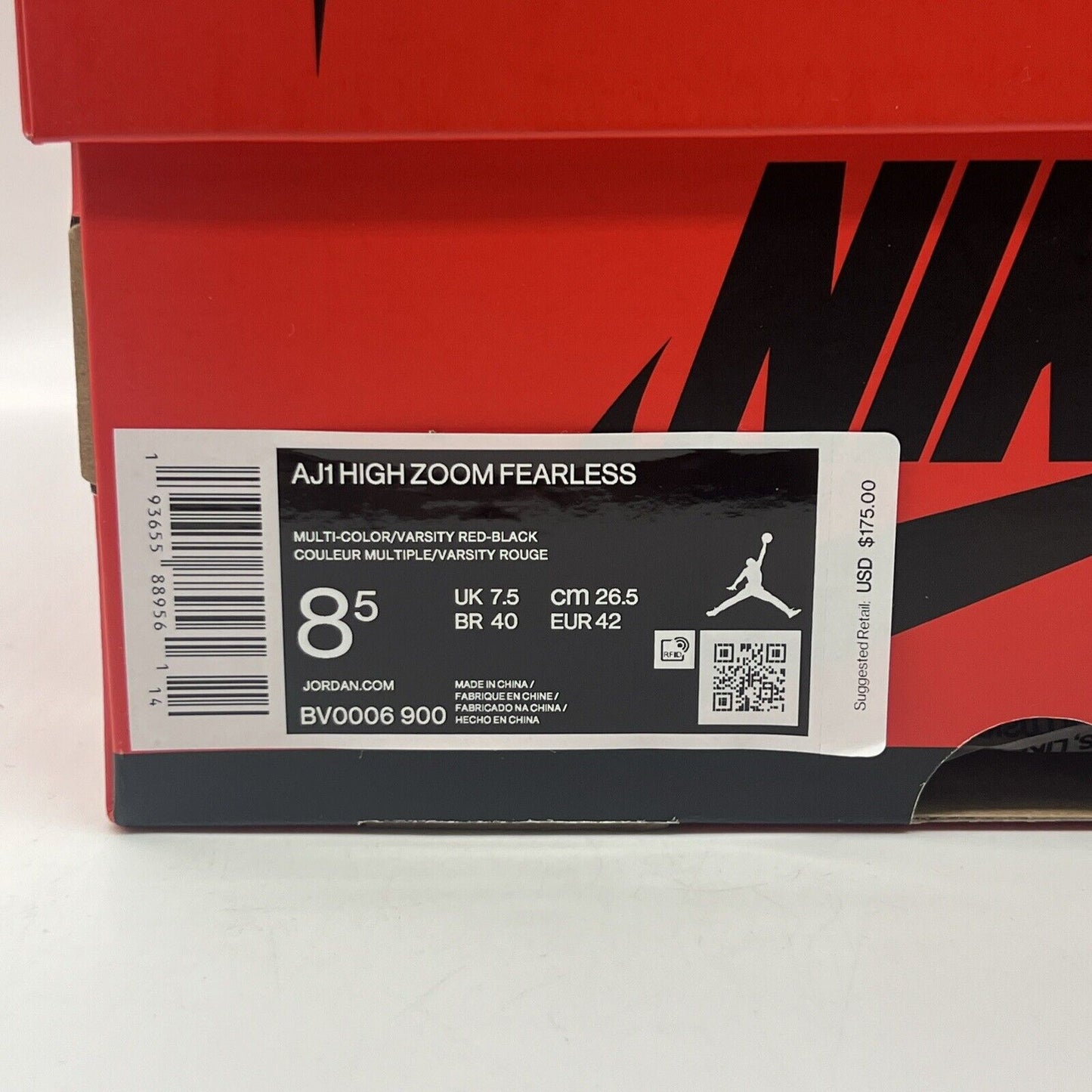 Size 8.5 - Air Jordan 1 Retro Zoom Fearless Brand New Og All Purple Ivey DS